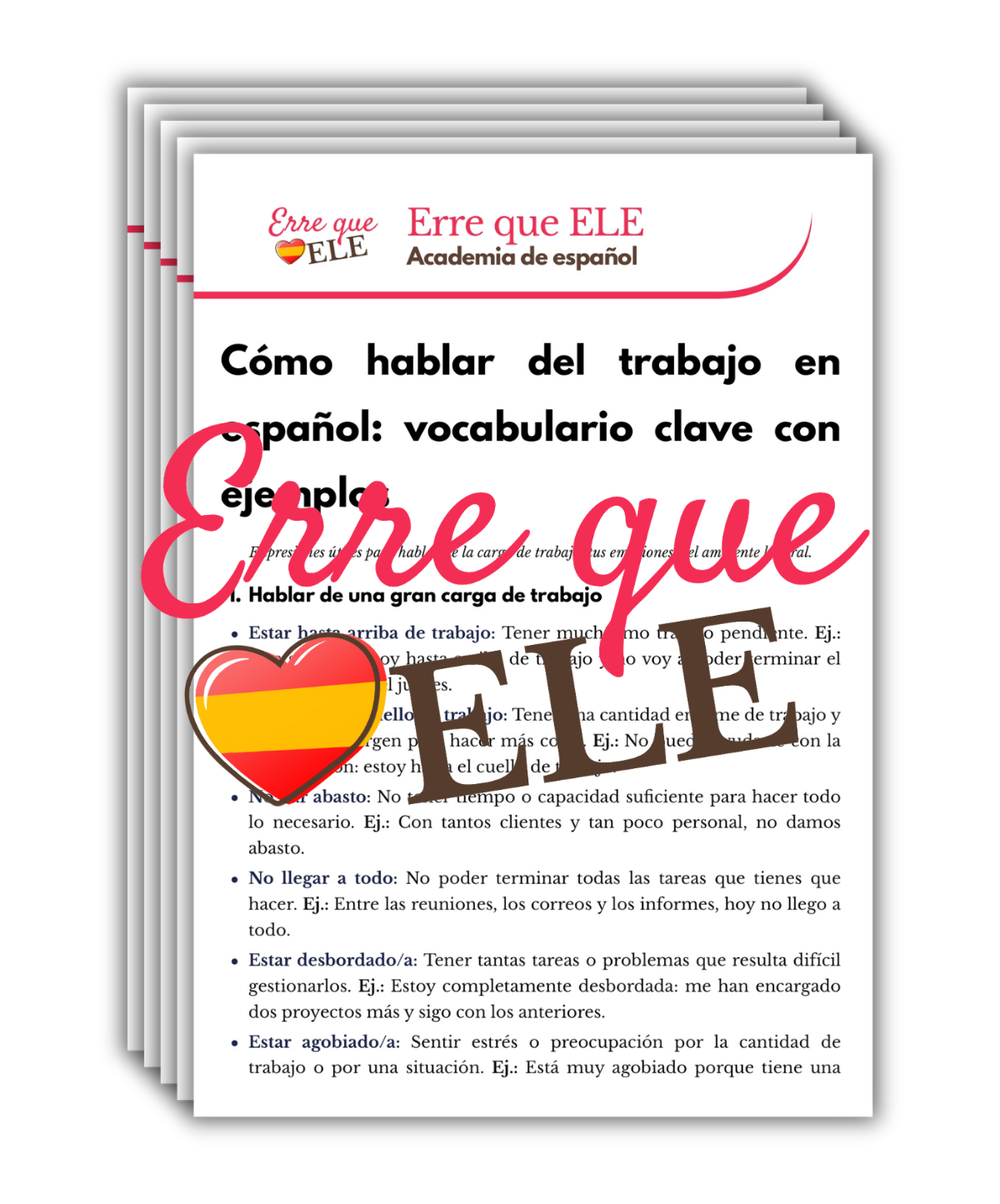 Cómo hablar del trabajo en español pdf